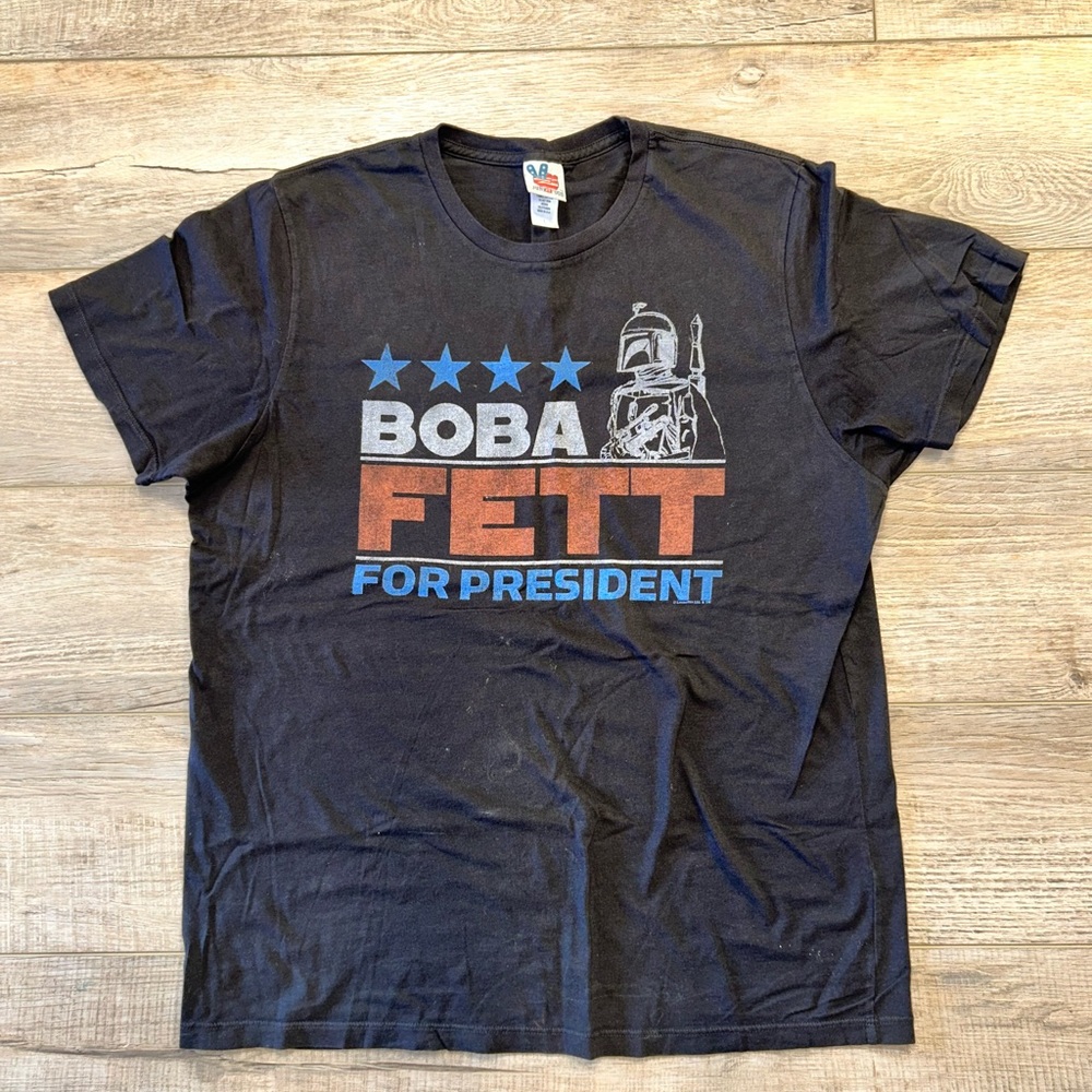 RARE Boba Fett for President Retro Star Wars Tee